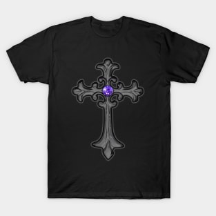 Cross Purple Gemstone T-Shirt